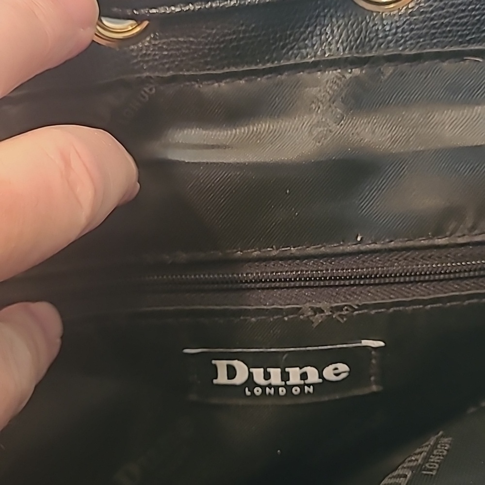 Dune London Calf Hair Leopard Flap / Black Leather Backpack Adjustable Straps - Picture 13 of 13